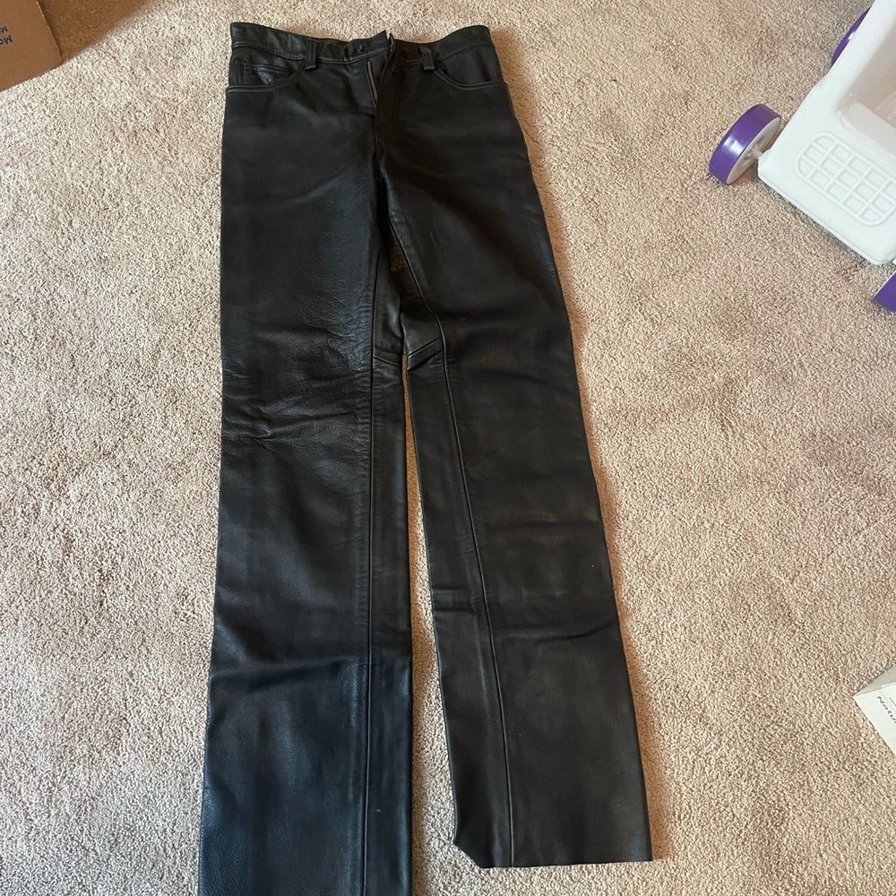 Black Leather Ladies Pants